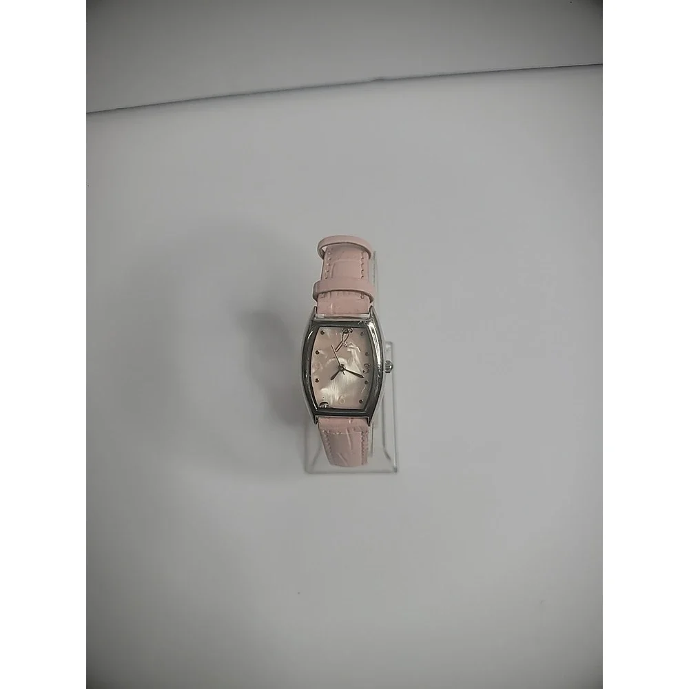 Vintage Wristwatch Watch Womens Pink Breast Cancer Awareness Jewelry Costume